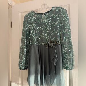 Weissman Green Dance Costume. Girls Size XLC